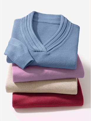 Pull à encolure en v bord roulé à l'encolure - Witt - Modalova