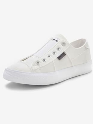 sneakers slip on sneakers à enfiler confortables en qualité textile douce - elbsand - blanc