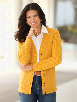 Veste en tricot manches raglan avec joli motif torsadé - Witt - Modalova