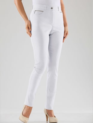 Pantalon confortable avec poches zippées - Stehmann Comfort line - Blanc
