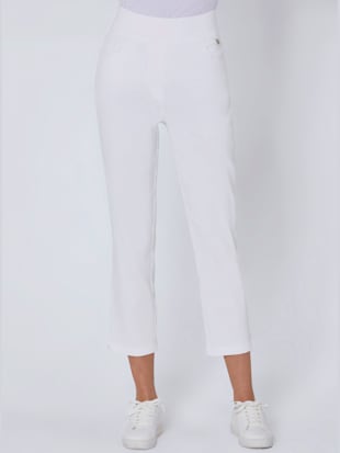 Pantalon 7/8 lyocell large ceinture élastique - Creation L Premium - Blanc
