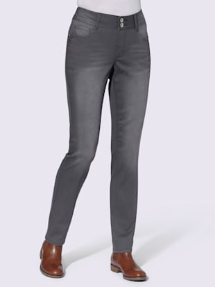 Jean 5 poches qualité coton - Collection L - Gris Pierre-gris-denim