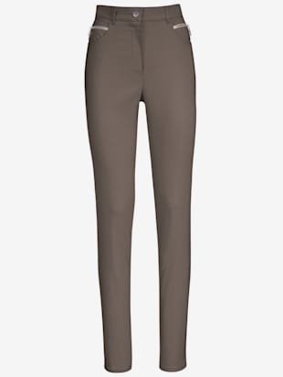 Pantalon confortable avec poches zippées - Stehmann Comfort line - Taupe
