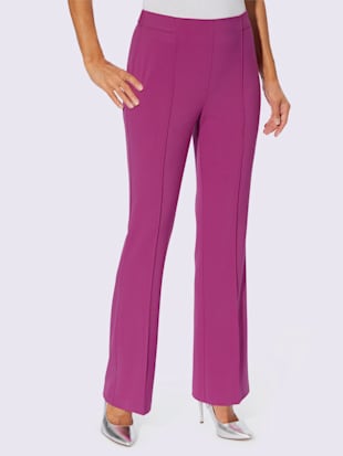 Pantalon+tisse+melange+de+matieres+facile+d%27entretien+-+Fair+Lady+-+magenta