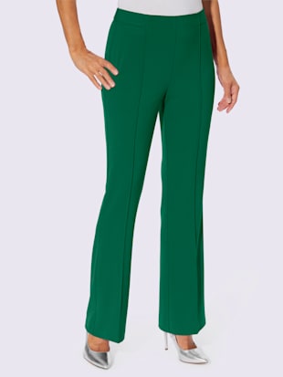 Pantalon+tisse+melange+de+matieres+facile+d%27entretien+-+Fair+Lady+-+vert