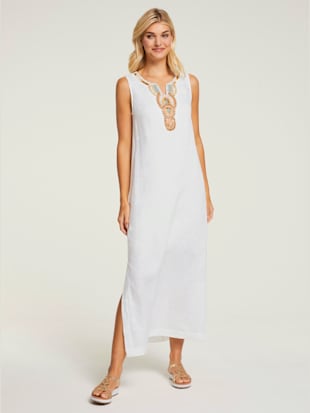 robe en lin look tendance - linea tesini - blanc