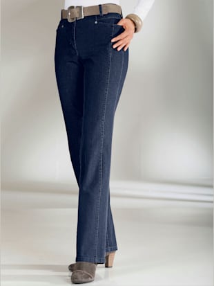 Jean droit effet ventre plat - Cosma - Bleu Délavé