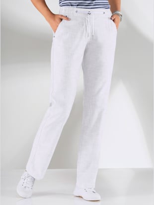 Pantalon coupe sportive ceinture élastique - - Blanc