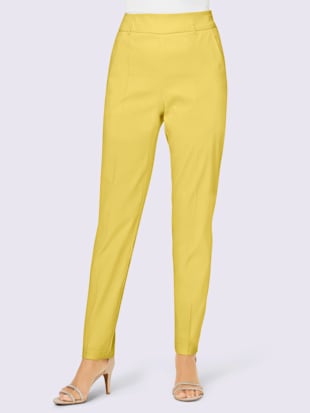 pantalon plissé ceinture haute - creation l - citron