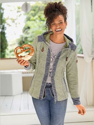 Veste légère tissu structuré de qualité - Collection L - Roseau-blanc Chiné