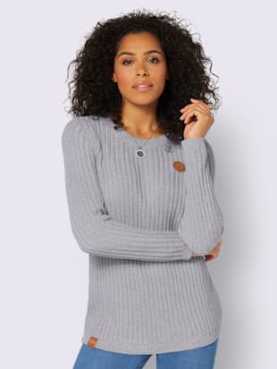 Pull encolure ronde 50% coton - Collection L - Modalova