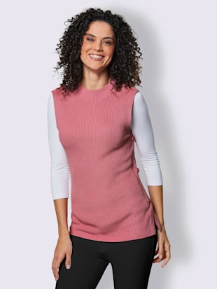 Débardeur en tricot et coton coton 100% qualité mercerisée - Creation L Premium - Vieux Rose