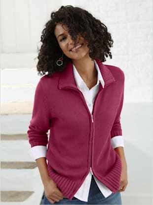 Veste en tricot - Collection L - Fuchsia