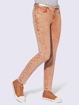 Jean coton extensible confortable - - Papaye