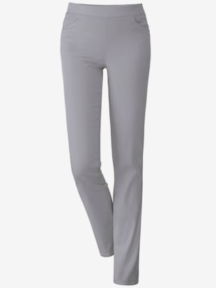 Pantalon droit classique avec ceinture élastique - - Denim Gris