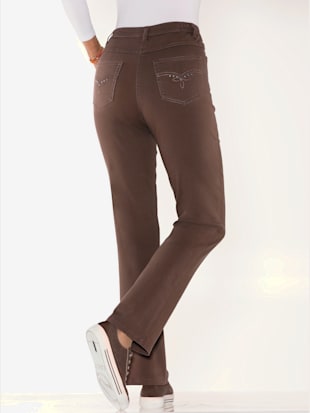 Jean coupe 5 poches ceinture élastique latérale - Witt - Modalova