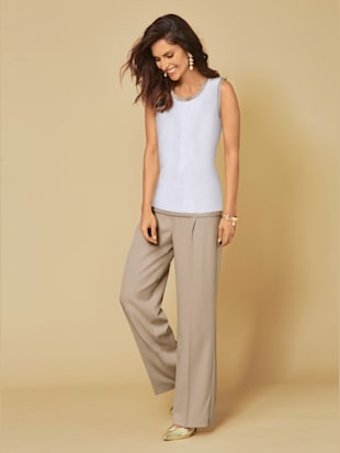 Débardeur en tricot qualité viscose douce - Creation L - Écru