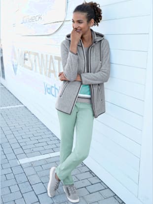 Veste polaire traitement contre les bouloches - - Gris Chiné