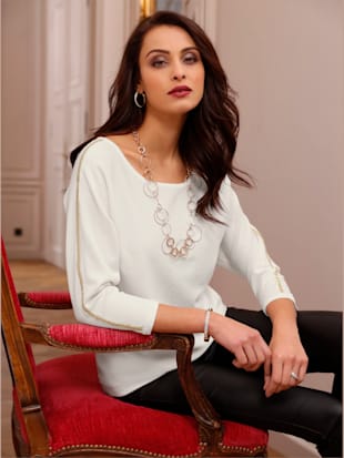 Pull à manches 3/4 qualité viscose douce - Fair Lady - Écru