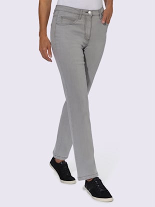 jean 5 poches stretch perfect fit - collection l - denim gris