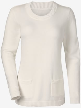 Pull encolure ronde différents coloris - Collection L - Blanc Cassé