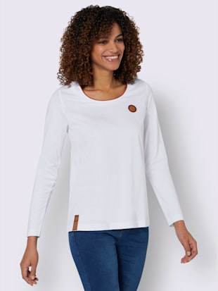 T-shirt à manches longues 50% coton - Collection L - Blanc