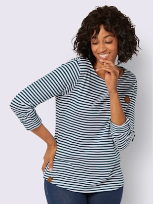 T-shirt rayé 50% coton - Collection L - Modalova