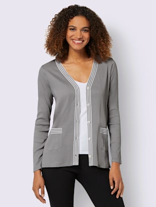 Veste légère pur coton - Collection L - Gris Pierre Chiné