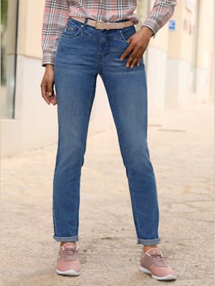 Jean 5 poches qualité coton doux sur la peau - Collection L - Modalova