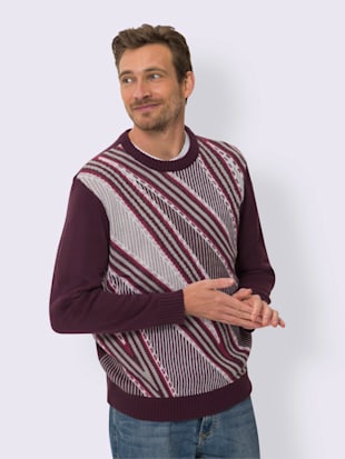 Pull col rond superbe motif tricoté - Witt - Modalova