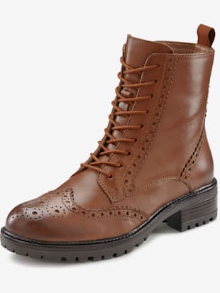 Bottines en cuir doux - LASCANA - Marron