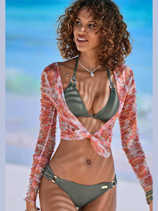 Bas de maillot de bain anneaux décoratifs couleur or - LASCANA - Vert Olive