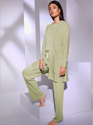 pantalon qualité côtelée confortable - feel good - vert tilleul