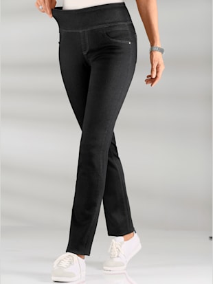 Pantalon avec ceinture large élastique et poches - Collection L - Noir