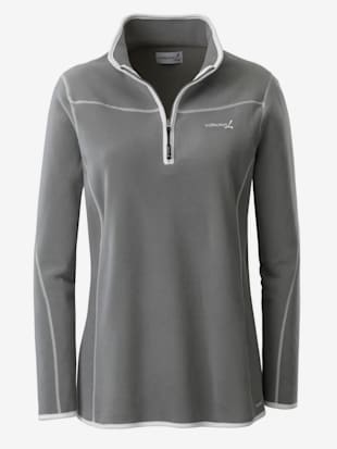 T-shirt polaire coutures de séparation contrastées - Collection L - Gris