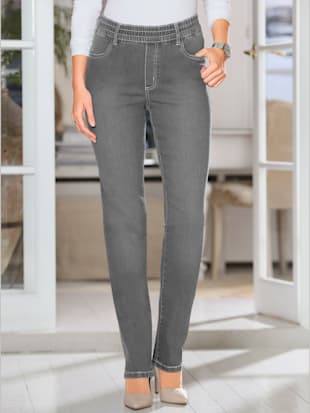 Jean tendance ventre plat ceinture élastique - Witt - Modalova