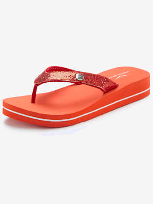 tongs sandales flip-flop en matière imperméable - venice beach - rouge