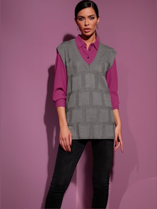 Débardeur en tricot jersey fin - Creation L - Gris