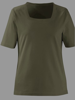 T-shirt à manches courtes pur coton - - Vert Olive