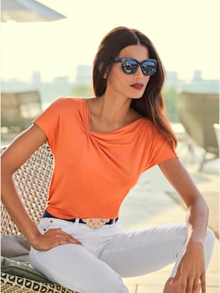 Shirt facile à associer - Ashley Brooke - Mandarine