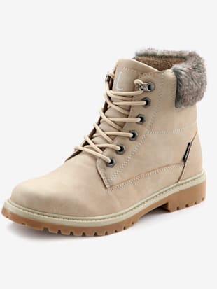 Bottines bottes thermiques imitation fourrure chaude et doublure chaude - LASCANA - Beige