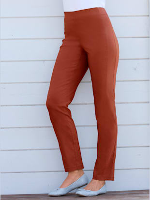 Pantalon classique uni avec ceinture élastique - Stehmann Comfort line - Cannelle