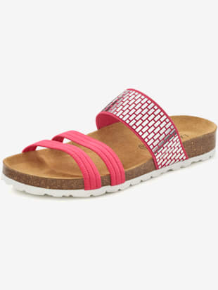 Mules semelle intérieure en cuir souple - LASCANA - Fuchsia