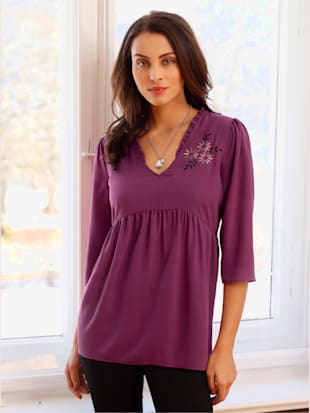 Chemisier qualité structurée facile d'entretien - - Mauve