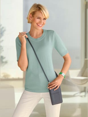 Pull à manches courtes 50% coton - Collection L - Modalova