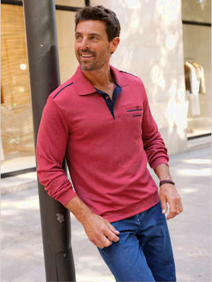 Sweat-shirt col polo boutonné - Catamaran - Modalova