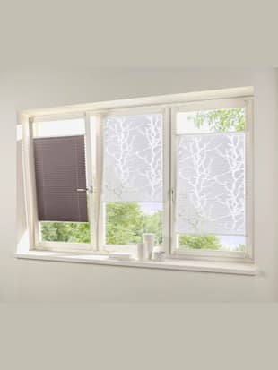 Store vénitien plissé effet plissé avec motif décoratif - helline home - Blanc