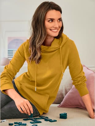 Sweatshirt pur coton - Collection L - Ocre