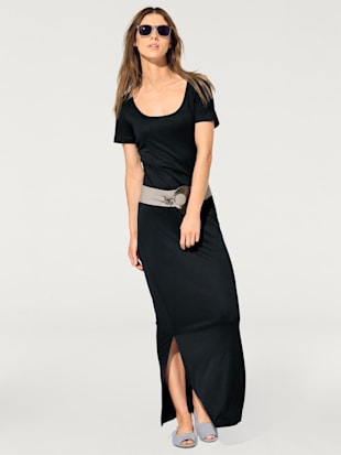 robe en jersey coupe longue tendance, idéale pour l'été - rick cardona - noir