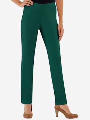 Pantalon classique uni avec ceinture élastique - Stehmann Comfort line - Vert Sapin